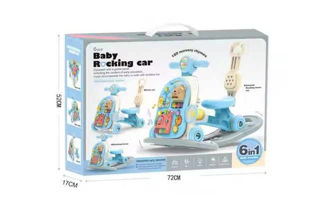 Baby Rocking Car 6in1 Multifunctional Walker (Blue)