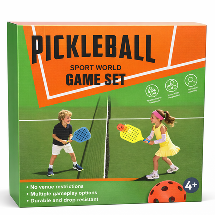Pickleball Sport World Game Set for Kids – Paddle & Ball Outdoor Play Kit