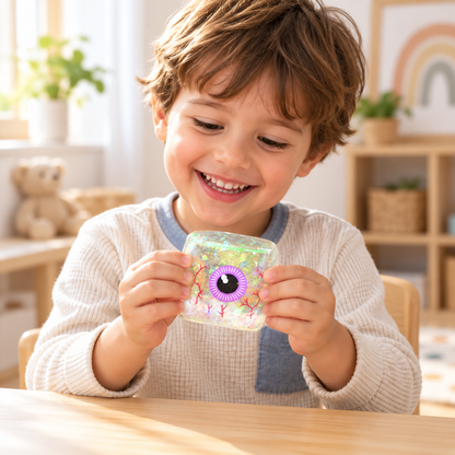 Glittery Googly Eye Squishy Cube – A Sparkly Little Squeeze!