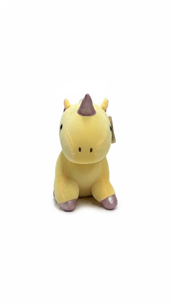Yellow Unicorn Plush – Soft &amp; Sparkly Stuffed Toy for Kids