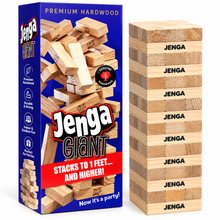 Giant Jenga Wooden Tower Game | Premium Hardwood Stacking Blocks