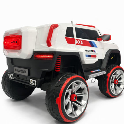 Motorsport 4x4 Kids Electric Ride-On Jeep – 12V Luxury SUV with LED Lights & Big Wheels