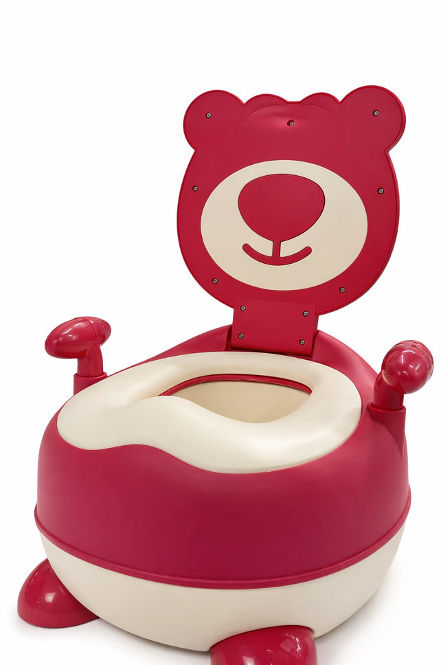 Cute Bear-Shaped Baby Potty Training Chair with Handles