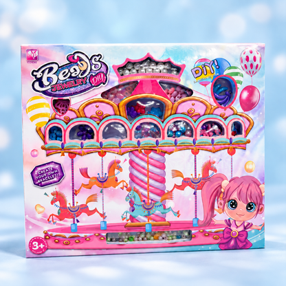 Beads Jewellery DIY Carousel Set – Creative Bracelet Making Kit for Kids