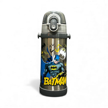 Batman Kids Water Bottle – Stainless Steel Thermos with Flip Lid