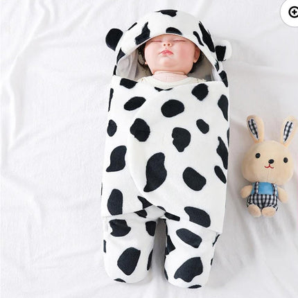 Cow Print Baby Sleeping Bag – Ultra Soft & Warm | Newborn to 6 Months