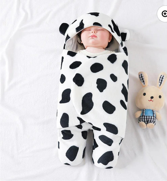 Cow Print Baby Sleeping Bag – Ultra Soft & Warm | Newborn to 6 Months