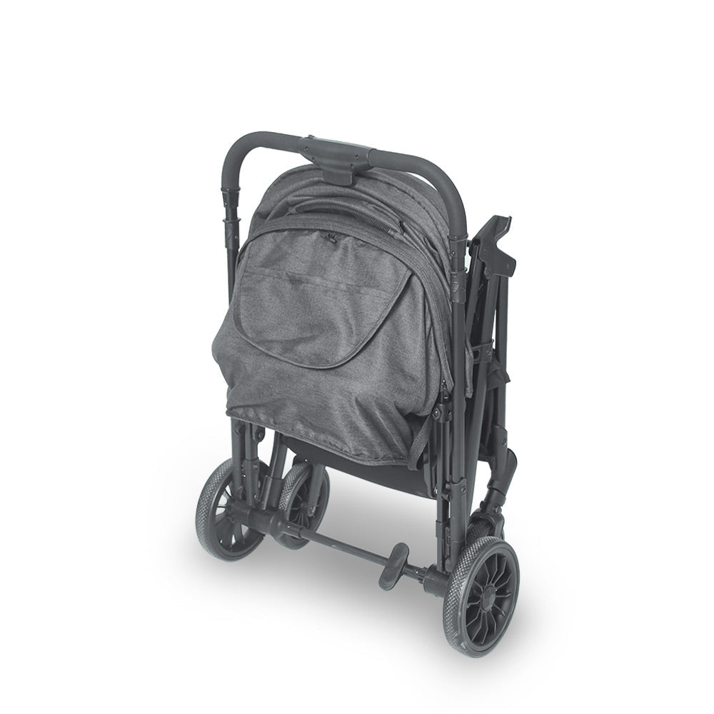TINNIES BABY STROLLER – BLACK, FOLDABLE WITH REVERSIBLE HANDLE - T107