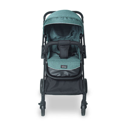 TINNIES BABY STROLLER – GREEN, FOLDABLE WITH REVERSIBLE HANDLE - T107