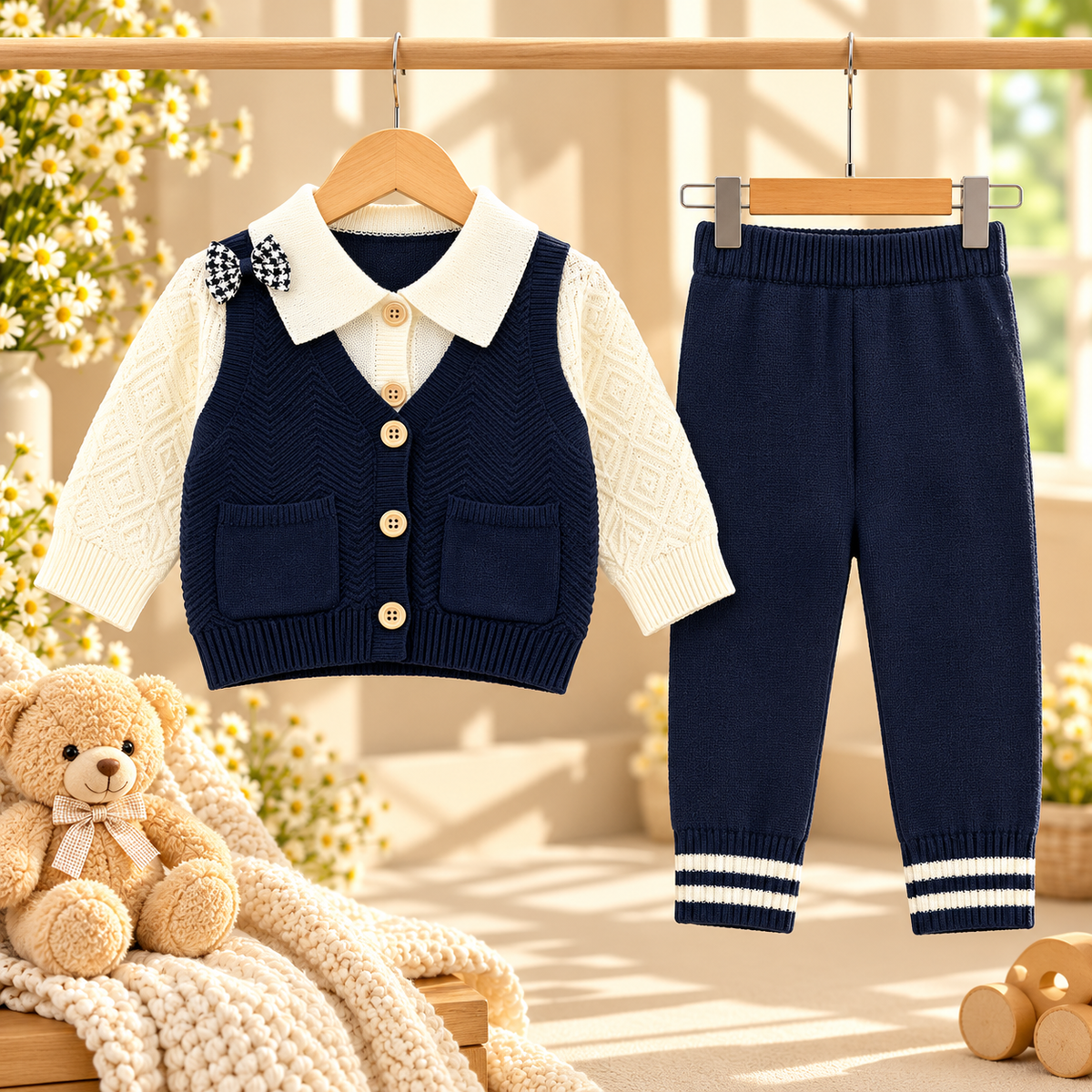 3-Piece Outfit Set – Shirt, Waistcoat & Trousers  KK0253