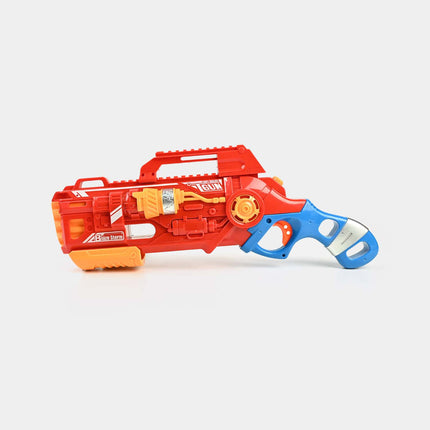 Blaze Storm Manual Soft Bullet Gun – 20 Darts Mega Blaster (Red Edition)