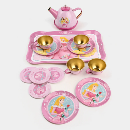 Princess Refined Tea Set for Kids – Metal Pretend Play Afternoon Tea Set