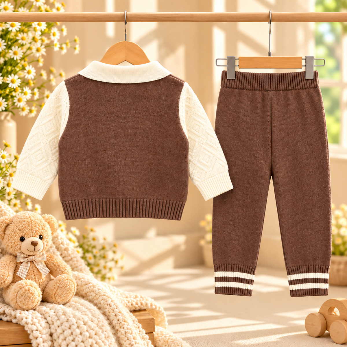 3-Piece Outfit Set – Shirt, Waistcoat & Trousers  KK0253