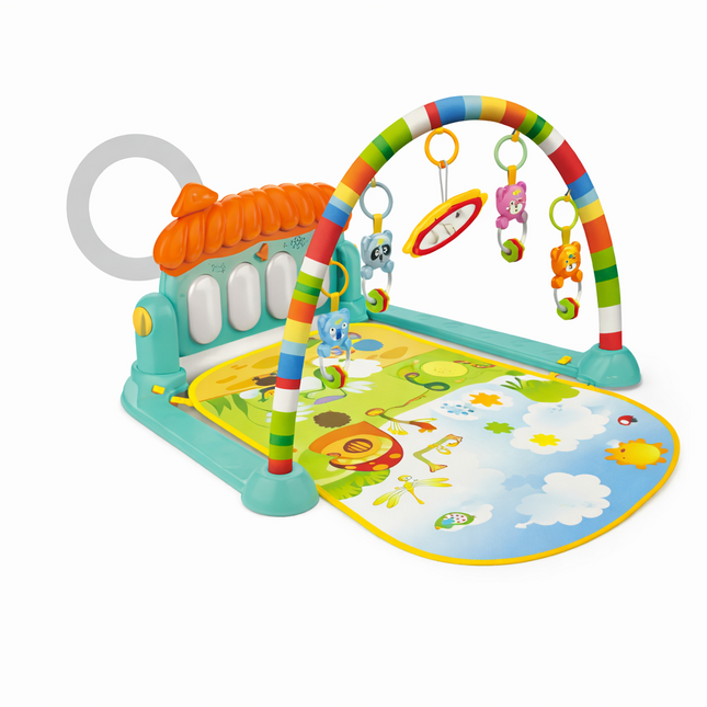 Colorful Baby Activity Play Gym with Hanging Toys & Soft Play Mat