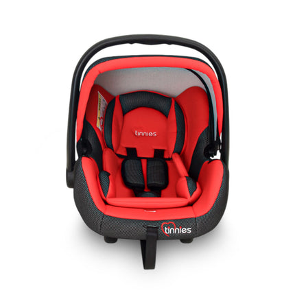 Tinnies SECURE BABY CARRIER CAR SEAT – INFANT ROCKER WITH RETRACTABLE CANOPY RED