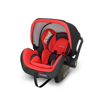 Tinnies SECURE BABY CARRIER CAR SEAT – INFANT ROCKER WITH RETRACTABLE CANOPY RED