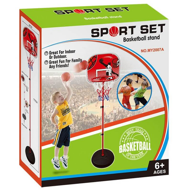 Kids Adjustable Basketball Stand Sport Set – Indoor & Outdoor Play Hoop