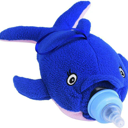 Soft Plush Blue Dolphin Feeder Cover