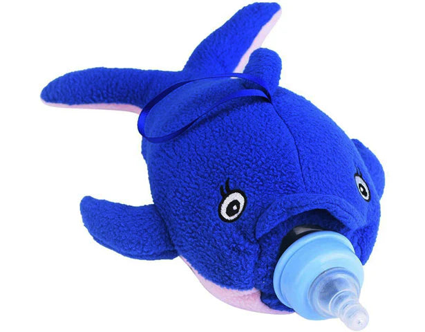 Soft Plush Blue Dolphin Feeder Cover