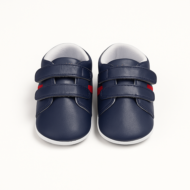 Navy Blue Baby Sneakers – Double Strap Comfort