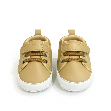 Beige Baby Sneakers with White Sole – Soft & Trendy