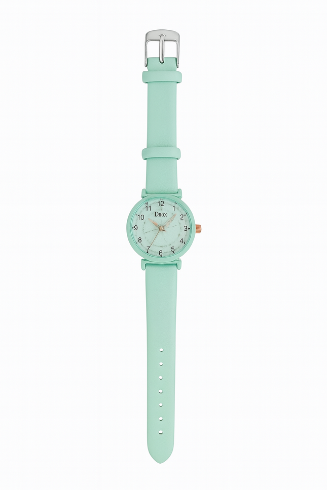 Mint Green Kids Analog Watch – Soft Strap | Lightweight & Comfortable