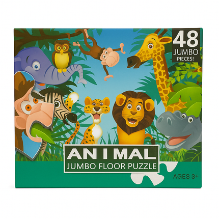 Animal Jumbo Floor Puzzle – 48 Piece Educational Learning Toy for Kids (Ages 3+)