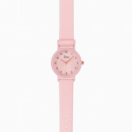 Pink Kids Analog Watch – Soft Strap | Cute & Comfortable