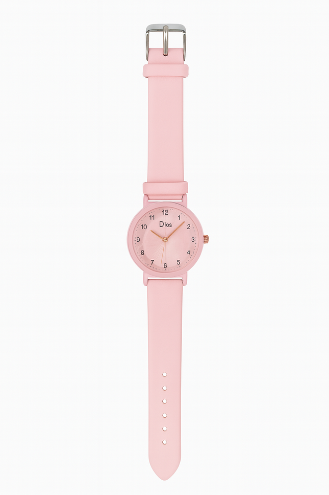Pink Kids Analog Watch – Soft Strap | Cute & Comfortable