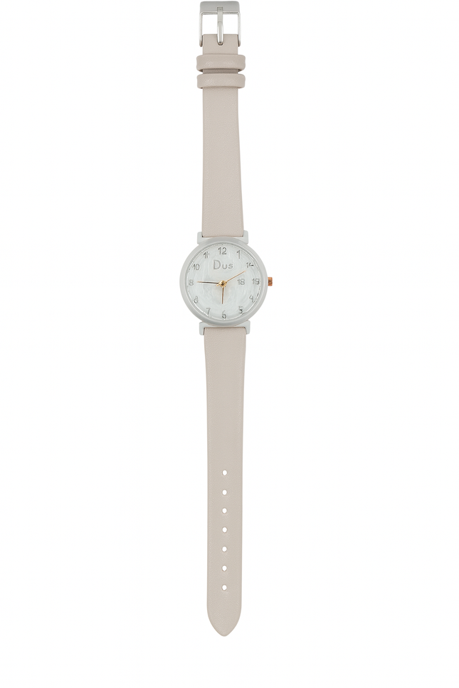 Beige Kids Analog Watch – Soft Strap | Simple & Elegant Design