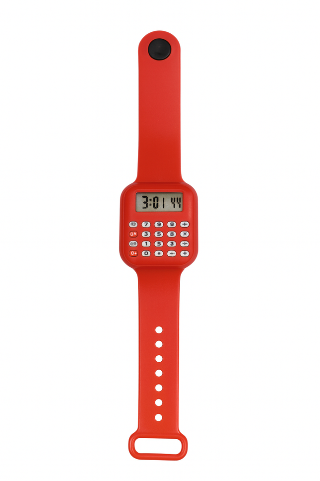 Kids Digital Calculator Watch – Red | Multi-Function Learning Watch