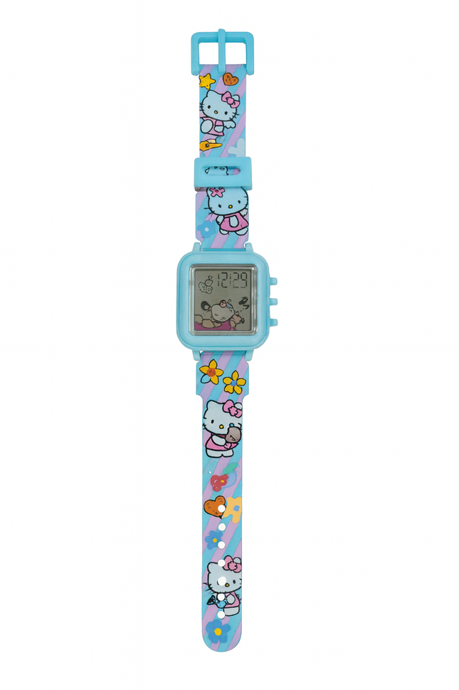 Kids Cartoon Digital Watch – Blue Kitty Design | Cute & Colorful