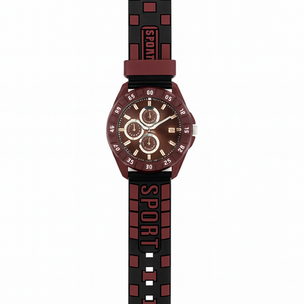 Kids Sport Analog Watch – Red & Black Silicone Strap