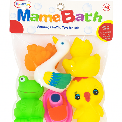 MameBath ChuChu Animal Bath Toy Set for Kids