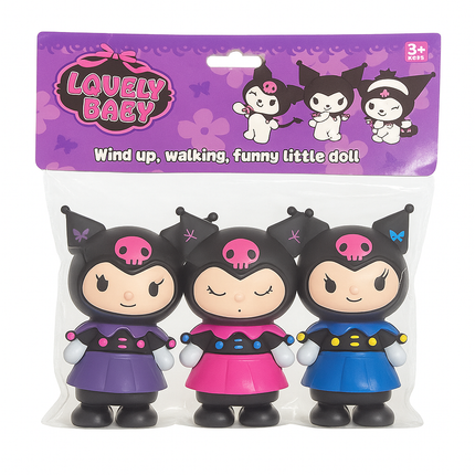 Lovely Baby Wind-Up Walking Funny Little Dolls Set