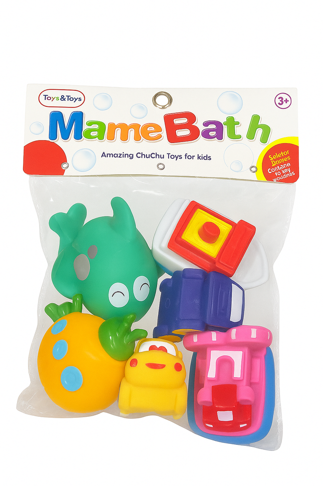 MameBath ChuChu Bath Toy Set for Kids – Colorful Floating Toys