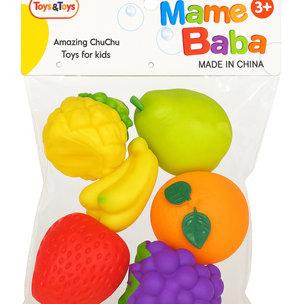 MameBaba ChuChu Fruit Toy Set for Kids – Colorful Soft Play Fruits
