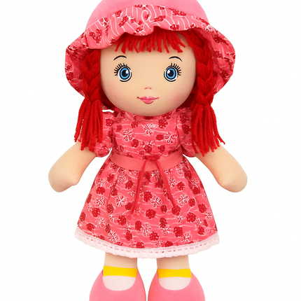 Soft Plush Pink Rag Doll – Cute Comfort Toy for Kids & Baby Girls