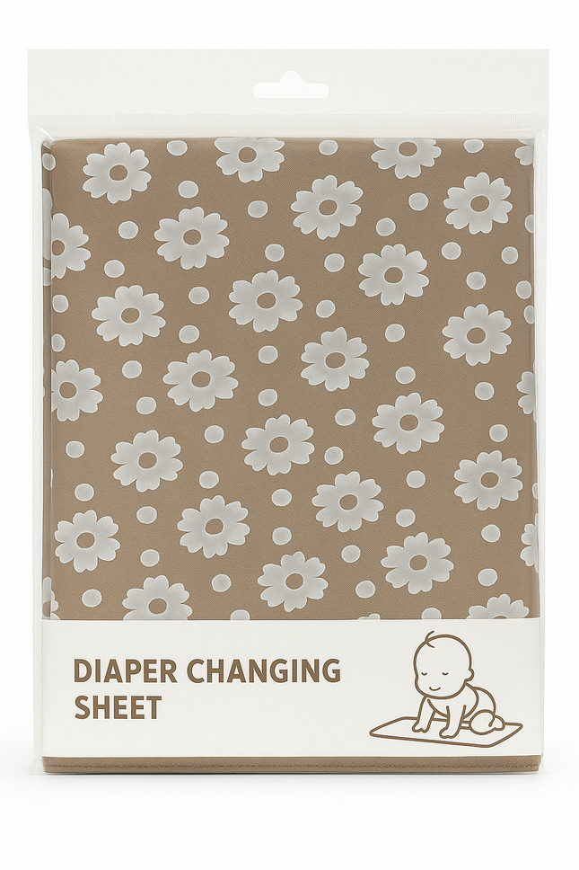Plastic Changing Sheet (Brown)