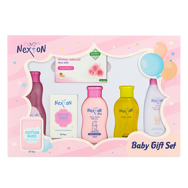 Nexton Baby Gift Set – Premium 6-in-1 Newborn Care Collection
