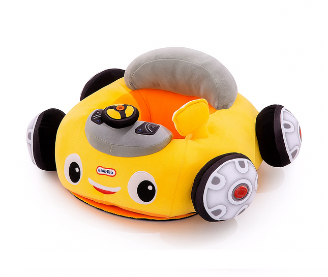 Baby Car Plush Support Seat – Soft and Fun Sitting Chair for Infants 🚗💛