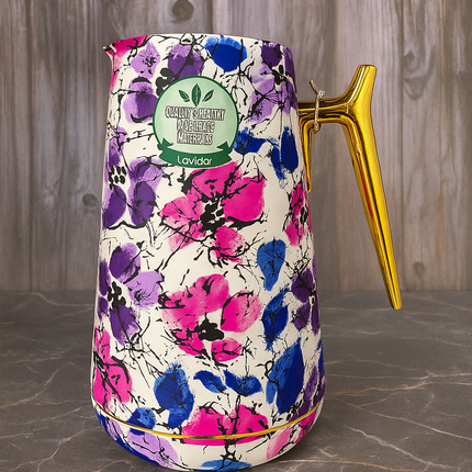 Lavida Vacuum Jug LP9 – 1.0L | Premium Hot & Cold Thermos | Elegant Gold Handle