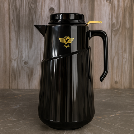Eagle Vacuum Jug 2.0L – Hot & Cold Thermos | Modern Ribbed Design Black