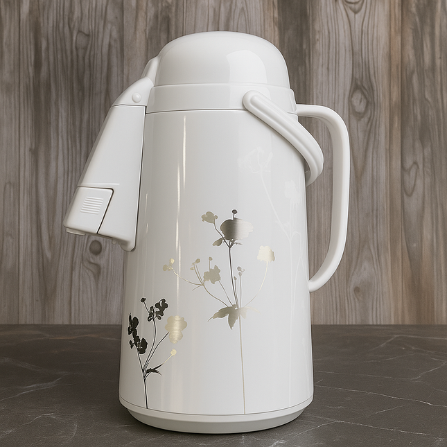 Kings Airpot Vacuum Jug 3.0L – Pump Action Thermos – Hot & Cold Insulated Flask |Silver