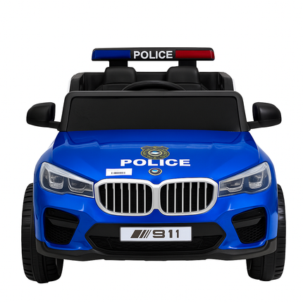 Kids Electric Ride-On Police Car – 12V Battery, LED Lights, Siren Sounds, Remote Control