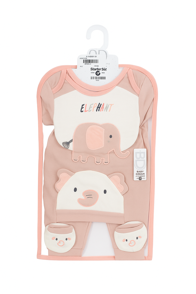 7 Pcs Baby Gift Set (0–6 Months) – Soft Cotton Essentials Box