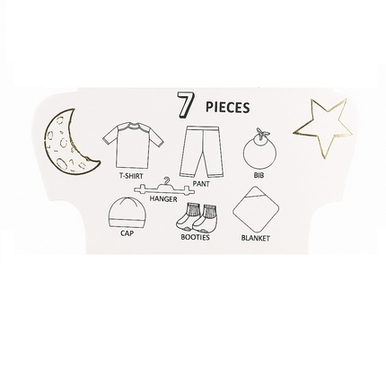 7 Pcs Baby Gift Set (0–6 Months) – Soft Cotton Essential