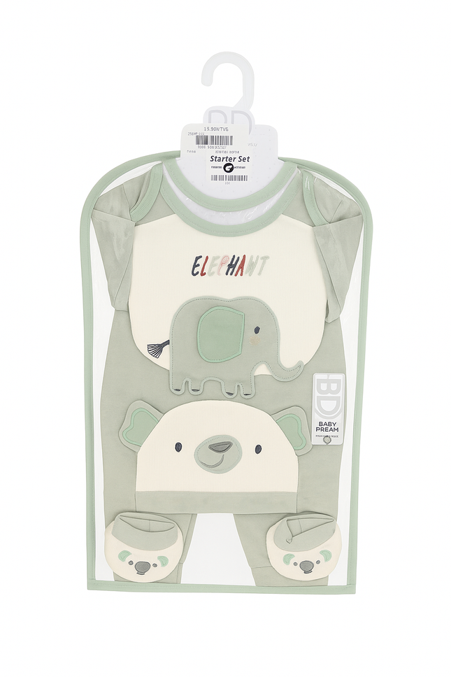 7 Pcs Baby Gift Set (0–6 Months) – Soft Cotton Essentials Box