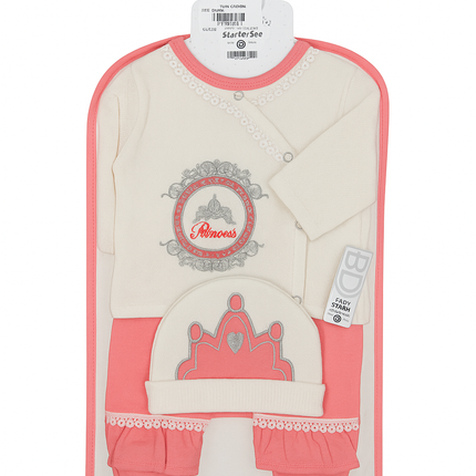 7 Pcs Baby Gift Set (0–6 Months) – Soft Cotton Essential