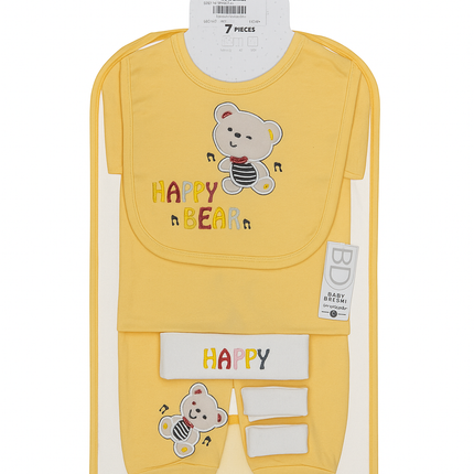 7 Pcs Baby Gift Set (0–6 Months) – Soft Cotton Essential